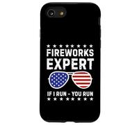 Experto en fuegos artificiales si te corro, corre divertido 4 de julio Hombres Carcasa para iPhone SE (2020) / 7 / 8