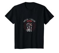 Experto en técnica de Bolos: 2 en Rosa, 1 en Humor apestoso Camiseta, Niños, Negro, 12 años