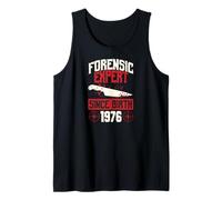 Experto forense Desde su Nacimiento 1976 Cumpleaños temático de crímenes Reales Camiseta sin Mangas