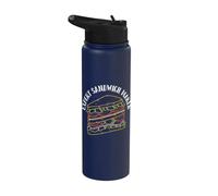 Experto Sandwichera Divertido Jamón Queso Tocino Sandwich Amante Stainless Steel Insulated Water Bottle
