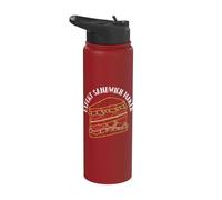 Experto Sandwichera Divertido Jamón Queso Tocino Sandwich Amante Stainless Steel Insulated Water Bottle