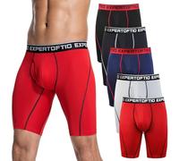 Expertoftio Bóxers Largos Deportivos para Hombre - Pack De Calzoncillos Hombre De Compresión con Pernera De 9 Pulgadas Y Abertura Frontal, Ropa Interior Funcional Deportiva Y Cómoda