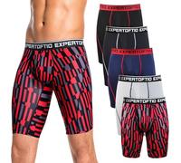 Expertoftio Bóxers Largos Deportivos para Hombre - Pack De Calzoncillos Hombre De Compresión con Pernera De 9 Pulgadas Y Abertura Frontal, Ropa Interior Funcional Deportiva Y Cómoda