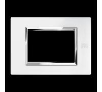 Expì placa metálica Blanco Perla, 3 módulos Urmet 13903.BP