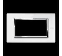 Expì placa metálica Blanco Perla, 4 módulos Urmet 13904.BP