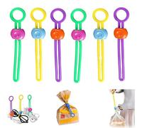 Explainout Multi-Purpose Sealer, Bread Clips for Bags, Food Bag Ties Sealer, Multi-Purpose Sealer - Reusable Zip Ties & Cable Ties Set, Data Sealing Bag and Sealing Food Bags (6pcs)