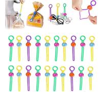 Explainout Multi-purpose Sealer Machine, Reusable Multipurpose Zip Cable Ties, Detachable Elastic Cord Organizer for Sealing Food Bags and Organizing Wires, Extend the Shelf Life of Food (20PCS)