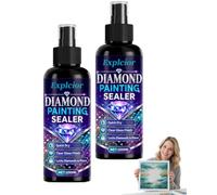 Explcior Diamond Painting Sealer Spray Diamond Art Glue & Sealant for Clear Protective Coating to Secure Drills Quick Dry Long-Lasting Color Lock Protects Against Dust and Diamonds Loss(2pcs)