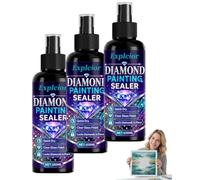 Explcior Diamond Painting Sealer Spray Diamond Art Glue & Sealant for Clear Protective Coating to Secure Drills Quick Dry Long-Lasting Color Lock Protects Against Dust and Diamonds Loss(3pcs)