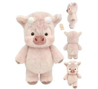 Explcior Running Plushies Cute Running Highland Cow Plush Toy Soft Rise Interactive Moving Legs Stuffed Animals Adorable Furry Cow Stuffed Animal for Stress Relief and Emotional Support(Pink)