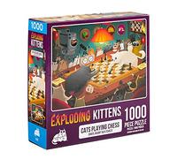Exploding Kittens Jigsaw Puzzles for Adults -Cats Playing Chess - 1000 Piece Jigsaw Puzzles For Family Fun & Game Night
