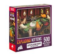 Exploding Kittens Cats Playing Craps - Puzle de 500 Piezas para Adultos, diseño de Gatos Jugando a los Dados