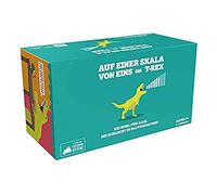 Exploding Kittens | En una Escala de uno a T-Rex | Juego de Fiesta | Juego de Cartas | 2-8 Jugadores | A Partir de 7+ años | 15+ Minutos | alemán