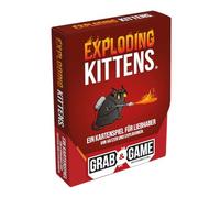 Exploding Kittens, Grab & Game, Juego de Fiesta, Juego de Cartas, 2-4 Jugadores, a Partir de 7 años, 10 Minutos, alemán