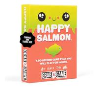 Exploding Kittens - Happy Salmon Grab & Game - Compact Travel-Sized Card Game for 3-5 Players, Ages 6+, 90 Second Rounds- Easy to Learn Quick Matching Card Game- Ideal for Parties, Family Game Night