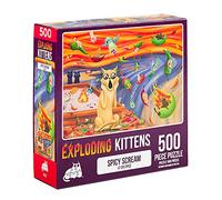 Exploding Kittens Jigsaw Puzzles for Adults -Spicy Scream - 500 Piece Jigsaw Puzzles For Family Fun & Game Night