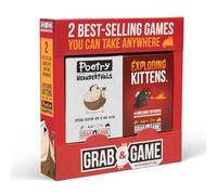 Exploding Kittens Mini-Travel Game Bundle - Exploding Kittens Card Game & Poetry For Neanderthals - Family Games Bundle for Kids and Adults - Fun Card Games, Travel-Friendly Play