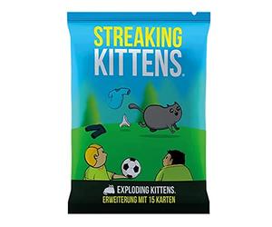 Exploding Kittens, Streaking Kittens, Expansión, Juego de Fiesta, Juego de Cartas, 2-5 Jugadores, a Partir de 7 años, 15 Minutos, alemán, Multicolor, Multicolor