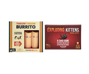 Exploding Kittens Throw Throw Burrito by - A Dodgeball Card Game - Family-Friendly Party Games - Card Games For Adults, Teens & Kids - Juego De Cartas En Inglés+: Un Juego De Cartas - En Inglés