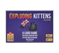Exploding Kittens UK Edition, 2-5 Players, Age 7+ Card Game | Cheeky fun for British family game nights! Draw cards, avoid exploding, and be the last player standing.