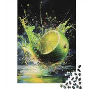 Exploding Lime Rompecabezas Splash Art 1000 Piezas Papel Reciclado para Mujeres, Regalos para Hombres Rompecabezas Extremadamente Difícil Y Desafiante 52x38cm/1000pcs