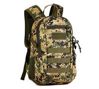 Explokit Mochila táctica de trekking, mochilas militares con protección contra la lluvia, para camping, senderismo, viajes, #10L-camuflaje verde, Mittelgroße
