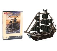 EXPLORA - Barco Pirata Queen's Anne Revenge - Puzzles 3D - 540030-100 Piezas - Nivel 4 - Sin Pegamento Ni Tijeras - Educativo - Juego de Construcción - para Niños - Maqueta - A Partir de 6 años
