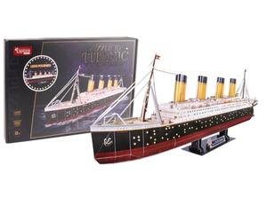 EXPLORA - Barco Titanic - Puzzles 3D Luminosos - 540051 - 266Piezas - Nivel 8 - Sin Pegamento Ni Tijeras - Educativo - Juego de Construcción - Para Niños - Maqueta - Transatlántico - A partir de 8años
