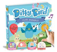 Explora con Libros Musicales Ditty Bird Edición Toca y Siente Animales: Juguetes Montessori, recursos sensoriales para niños de 1 a 3 años. Libro Interactivo y Resistente para bebés.