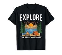 Explora el Gran Aire Libre Senderismo Campint Tienda Amante de la Naturaleza Camiseta