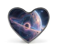 Explora el universo. Broche de corazón. Expresión de amor para mochilas o solapas. Pin de San Valentín. Aniversario.