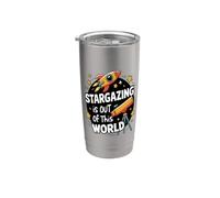 Explora estrellas y maravillas del cielo nocturno Vaso térmico de acero inoxidable de doble pared