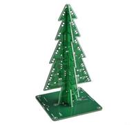 Explora la electrónica con un kit de soldadura de árbol de Navidad 3D, divertido proyecto de bricolaje con pantalla LED RGB brillante (7 colores)
