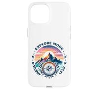 Explora más Preocúpate Menos Montañas Brújula Carcasa para iPhone 15