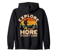 Explora Más Preocúpate Menos Trekking Montañas Camping Senderismo Sudadera con Capucha