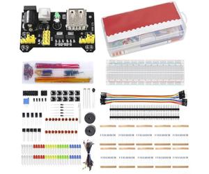 Explora para la programación Arduino R3 con el kit de placa de pruebas 830 Incluye potenciómetros, cables y LED para experimentos
