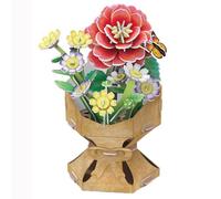 EXPLORA Ramo De Flores Camelia-Rompecabezas 3D-540502-109 Piezas-Sin Pegamento Ni Tijeras Juego de Construcción-Regalo Infantil-Maqueta-Educativo y Lúdico-8 años (MGM 540502)