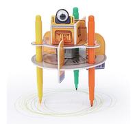 EXPLORA Robot Dibujante-13 Piezas-Maqueta 3D STEAM-540078-Ciencia de los Objetos-DIY-Sin Pegamento Ni Tijeras-Construcción-Regalo-Licencia National Geographic-A Partir de 5 años (MGM 540078)