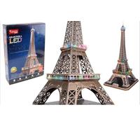 EXPLORA - Torre Eiffel - Puzzles 3D Luminosos - 540050 - 84 Piezas - Monumento Histórico - Nivel 6 - Sin Pegamento Ni Tijeras - París - Juego de Construcción - Regalo - Maqueta - A Partir de 8 años