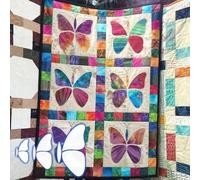 Explora tu creatividad con nuestro juego de reglas de plantillas de mariposa, ideal para proyectos únicos de acolchado (S)