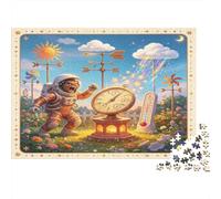 Exploración Astronauta Planeta Ciencia Fantasía Puzzle de 1000 Piezas Papel para Adultos Escena Instrumento Tiempo Relajante Familia Regalo 38x26cm/1000pcs