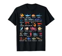 Exploración de la Vida oceánica de la A a la Z - Alfabeto Camiseta