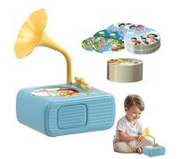 Exploración dinámica de la música: el gramófono Infantil diseñado con 96 Tarjetas Coloridas Ofrece una Mezcla de melodías, narraciones y lecciones de Vocabulario Que estimulan el Sentido del oído