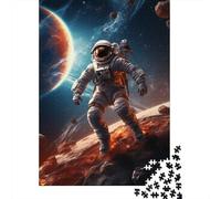 Exploración Espacial Astronauta Puzzle de 1000 Piezas Papel para Adultos Escena Galáctica Juego de Puzzle 1000 Piezas Decoración Regalo Hogar 52x38cm/1000pcs