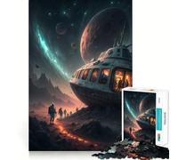 Exploración Espacial ︰ Rompecabezas de 1000 Piezas de astronautas y Naves espaciales para Adolescentes Mejora la Memoria Suave y Relajante Corte Premium Sorpresa de cumpleaños (38x26cm)
