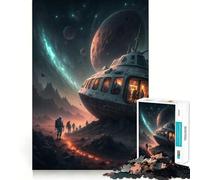 Exploración Espacial ︰ Rompecabezas de astronautas y Naves espaciales de 1000 Piezas para Adolescentes Fortalece la Memoria, Calma, relajación, Bordes Suaves Regalo increíble (50x75cm)