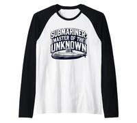Exploración submarina Aventura en Aguas Profundas Descubrimiento del océano Camiseta Manga Raglan