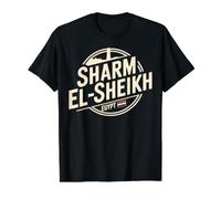 Explorador de Viajes por la Ciudad de Egipto en Sharm El-Sheikh Camiseta gráfica económica, Hombre, Negro, XL