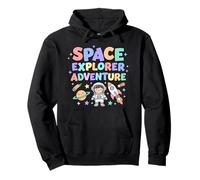 Explorador Espacial Aventura niños gráfico Lindo Dibujos Animados Sudadera con Capucha