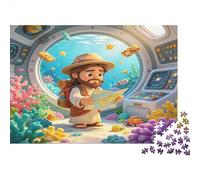 Explorador Submarino Puzzle de 1000 Piezas Juego de Puzzle 1000 Piezas Papel para Adultos Escena de Aventura Oceánica Puzzle para Toda la Familia Relajación Decoración Regalo 70x50cm/1000pcs